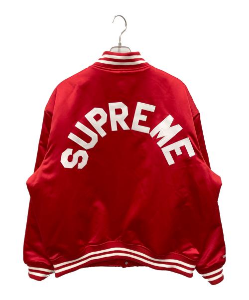 SUPREME（シュプリーム）Supreme (シュプリーム) MITCHELL & NESS (ミッチェルアンドネス) Satin Varsity Jacket レッド サイズ:2XLの古着・服飾アイテム