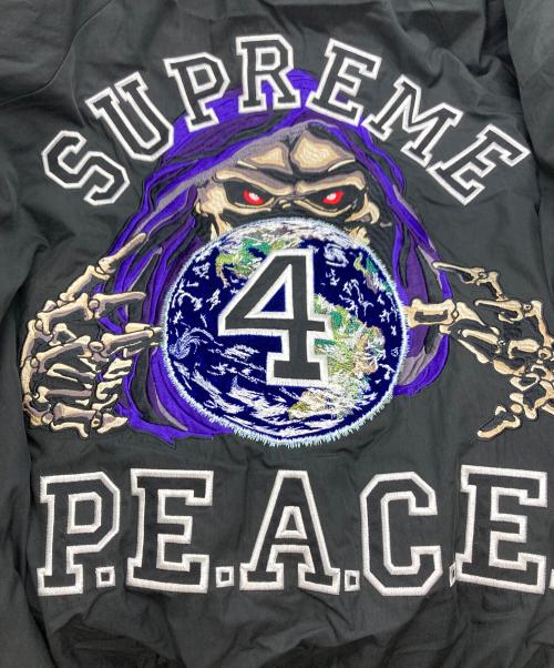 SUPREME（シュプリーム）Supreme (シュプリーム) PEACE EMBROIDERED WORK JACKET ブラック サイズ:XXLの古着・服飾アイテム
