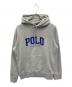 POLO RALPH LAUREN（ポロ・ラルフローレン）の古着「LSPOHOODM5-LONG SLEEVE-SWEATSHIRT」｜グレー
