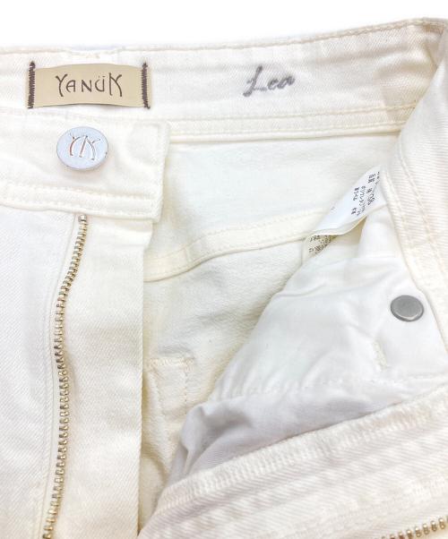 YANUK（ヤヌーク）YANUK (ヤヌーク) Spill Proof ボーイズストレート ホワイト サイズ:23の古着・服飾アイテム