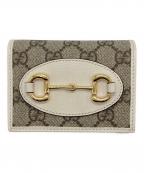 GUCCIグッチ）の古着「ホースビット 1955 GGスプリーム ウォレット」｜ベージュ