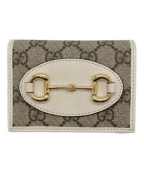 GUCCI（グッチ）GUCCI (グッチ) ホースビット 1955 GGスプリーム ウォレット ベージュの古着・服飾アイテム