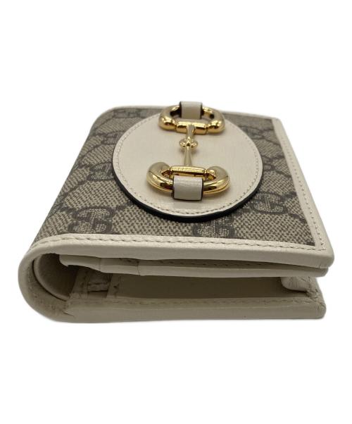 GUCCI（グッチ）GUCCI (グッチ) ホースビット 1955 GGスプリーム ウォレット ベージュの古着・服飾アイテム