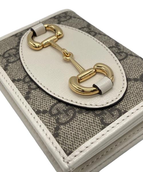 GUCCI（グッチ）GUCCI (グッチ) ホースビット 1955 GGスプリーム ウォレット ベージュの古着・服飾アイテム