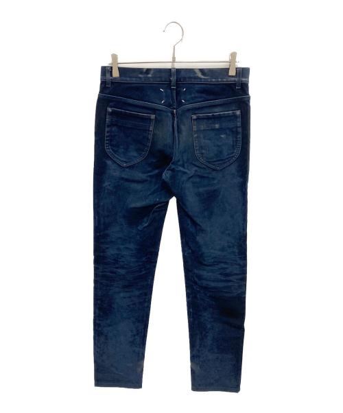 Maison Martin Margiela（メゾンマルタンマルジェラ）Maison Martin Margiela (メゾンマルタンマルジェラ) ベロアパンツ ネイビー サイズ:46の古着・服飾アイテム