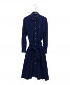 POLO RALPH LAURENポロ・ラルフローレン）の古着「鹿の子ポロワンピース」｜ネイビー