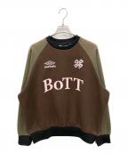 UMBRO×BoTTアンブロ×ボット）の古着「ロゴプリントスウェットトレーナー」｜ブラウン×オリーブ