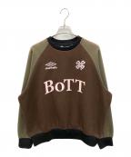 UMBRO×BoTTアンブロ×ボット）の古着「ロゴプリントスウェットトレーナー」｜ブラウン×オリーブ