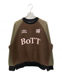 UMBRO×BoTT（アンブロ×ボット）の古着「ロゴプリントスウェットトレーナー」｜ブラウン×オリーブ