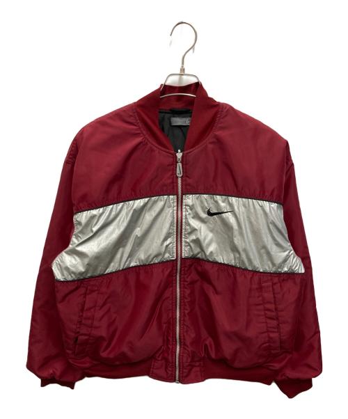 NIKE（ナイキ）NIKE (ナイキ) 中綿リバーシブルブルゾン レッド×ブラック サイズ:Mの古着・服飾アイテム