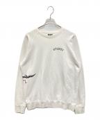 stussyステューシー）の古着「クルーネックスウェット」｜ホワイト