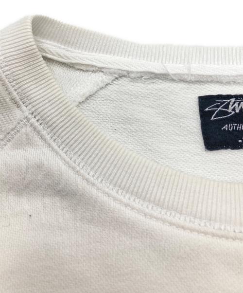 stussy（ステューシー）stussy (ステューシー) クルーネックスウェット ホワイト サイズ:XLの古着・服飾アイテム