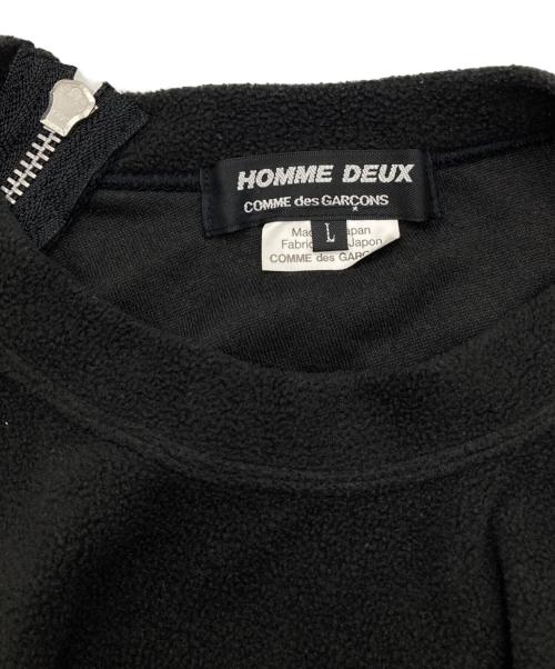 COMME des GARCONS HOMME DEUX（コムデギャルソン オム ドゥ）COMME des GARCONS HOMME DEUX (コムデギャルソン オム ドゥ) エステルフリースプルオーバー ブラック サイズ:Lの古着・服飾アイテム