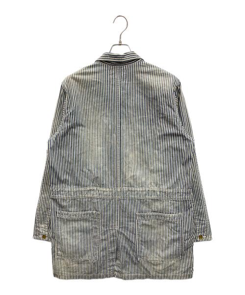NEIGHBORHOOD（ネイバーフッド）NEIGHBORHOOD (ネイバーフッド) ストライプショップコート ホワイト×ブルー サイズ:XLの古着・服飾アイテム