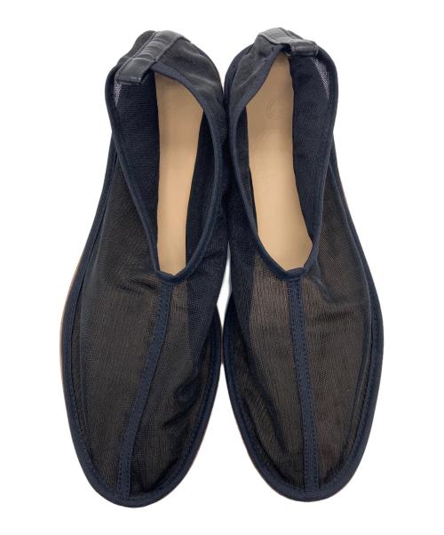 6(ROKU) BEAUTY&YOUTH（ロク ビューティーアンドユース）6(ROKU) BEAUTY&YOUTH (ロク ビューティーアンドユース) メッシュスリッポン ブラック サイズ:35の古着・服飾アイテム