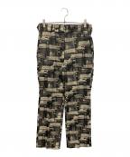 Needles×JOURNAL STANDARDニードルズ×ジャーナルスタンダード）の古着「別注 総柄パンツ」｜ブラック