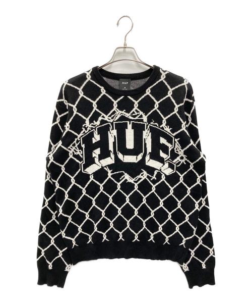 HUF（ハフ）HUF (ハフ) BREAKTHROUGH CREWNECK SWEATER ブラック サイズ:Ｍの古着・服飾アイテム