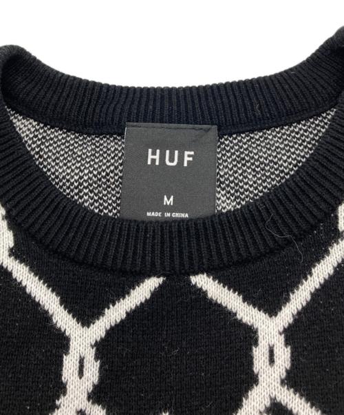 HUF（ハフ）HUF (ハフ) BREAKTHROUGH CREWNECK SWEATER ブラック サイズ:Ｍの古着・服飾アイテム