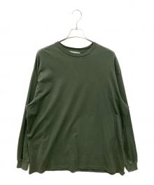 Graphpaper（グラフペーパー）の古着「Tri Spun Cotton L/S Oversized Tee」｜グリーン