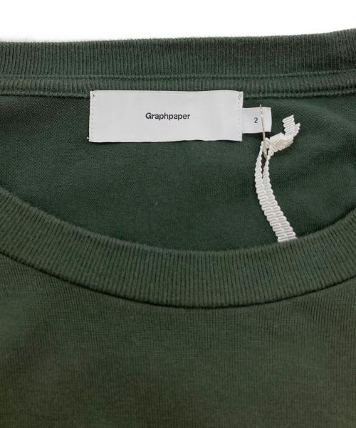Graphpaper（グラフペーパー）Graphpaper (グラフペーパー) Tri Spun Cotton L/S Oversized Tee グリーン サイズ:2の古着・服飾アイテム