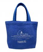 SNOOPY×pionunnalスヌーピー×ピオヌンナル）の古着「トートバッグ」｜ブルー