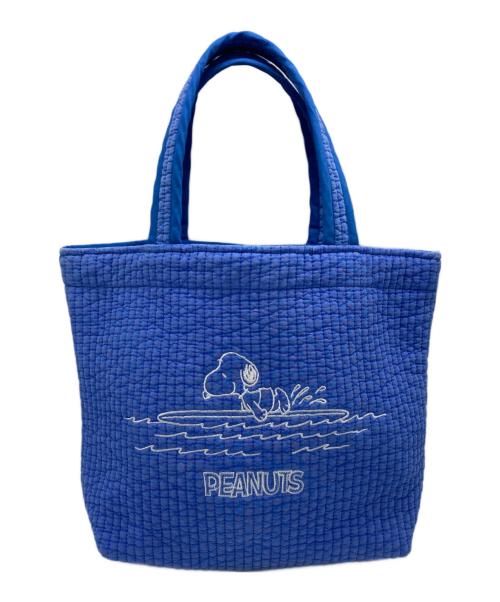 SNOOPY（スヌーピー）SNOOPY (スヌーピー) pionunnal (ピオヌンナル) トートバッグ ブルーの古着・服飾アイテム
