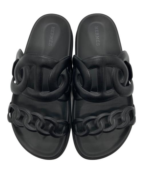 HERMES（エルメス）HERMES (エルメス) エクストラサンダル ブラック サイズ:37の古着・服飾アイテム