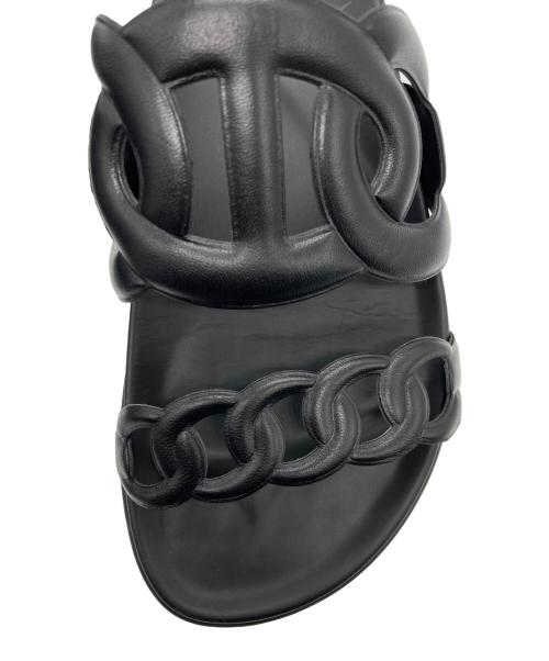 HERMES（エルメス）HERMES (エルメス) エクストラサンダル ブラック サイズ:37の古着・服飾アイテム