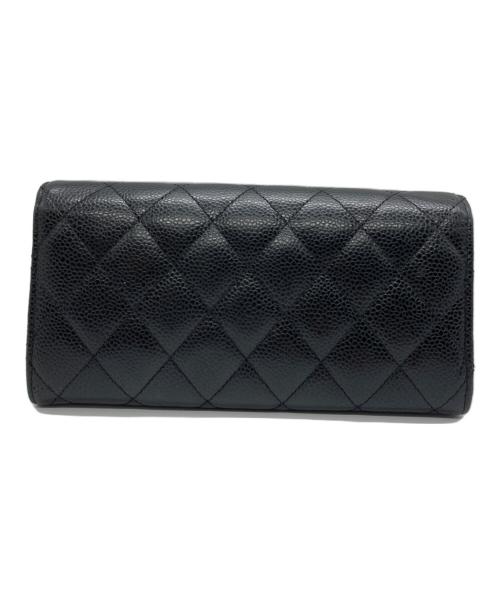 CHANEL（シャネル）CHANEL (シャネル) クラシック ロングフラップ ウォレット ブラックの古着・服飾アイテム