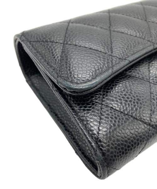 CHANEL（シャネル）CHANEL (シャネル) クラシック ロングフラップ ウォレット ブラックの古着・服飾アイテム