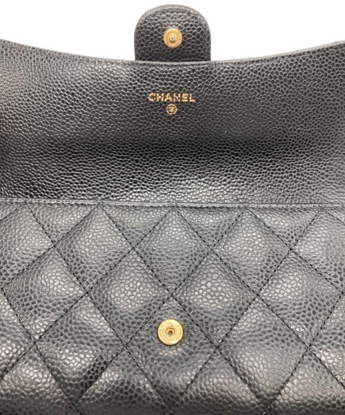 CHANEL（シャネル）CHANEL (シャネル) クラシック ロングフラップ ウォレット ブラックの古着・服飾アイテム