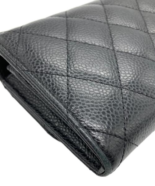 CHANEL（シャネル）CHANEL (シャネル) クラシック ロングフラップ ウォレット ブラックの古着・服飾アイテム