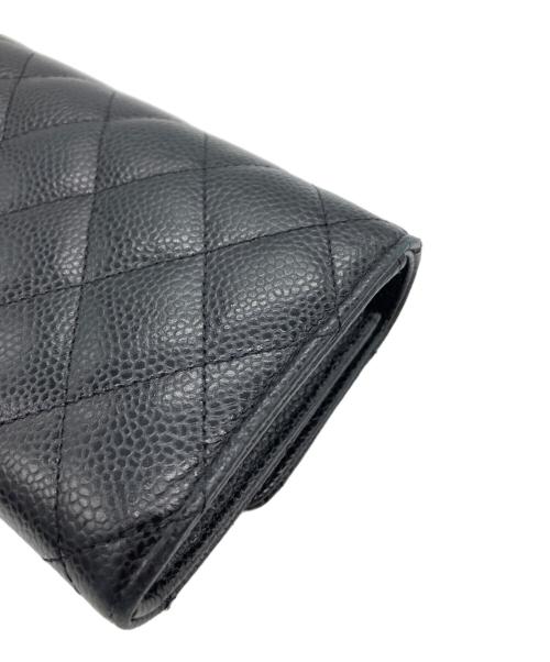 CHANEL（シャネル）CHANEL (シャネル) クラシック ロングフラップ ウォレット ブラックの古着・服飾アイテム