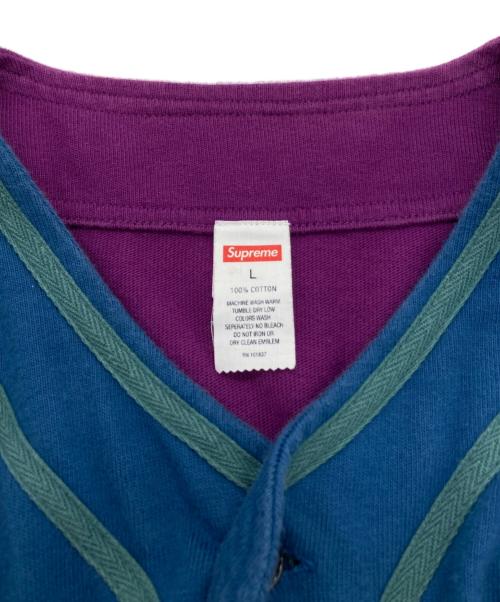 SUPREME（シュプリーム）Supreme (シュプリーム) Color Blocked Baseball Top ブルー サイズ:Lの古着・服飾アイテム