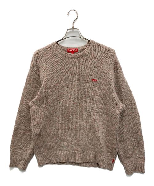SUPREME（シュプリーム）Supreme (シュプリーム) small box speckle sweater ベージュ サイズ:Mの古着・服飾アイテム