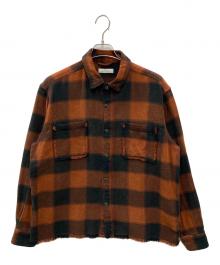 JOURNAL STANDARD relume（ジャーナルスタンダード レリューム）の古着「USAコットン フリンジネル バッファローチェックシャツ」｜ブラック×ブラウン