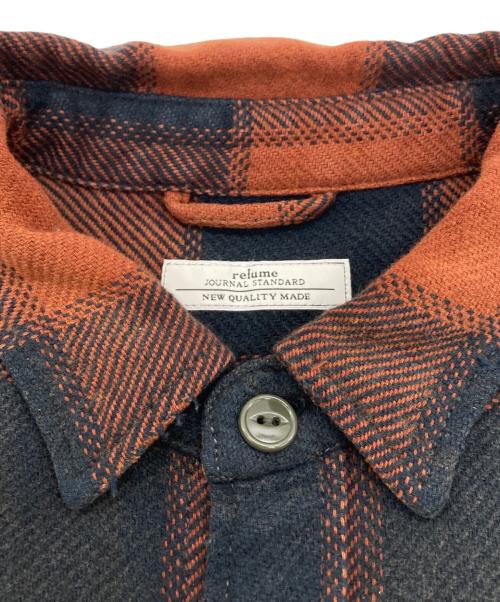 JOURNAL STANDARD relume（ジャーナルスタンダード レリューム）JOURNAL STANDARD relume (ジャーナルスタンダード レリューム) USAコットン フリンジネル バッファローチェックシャツ ブラック×ブラウン サイズ:Mの古着・服飾アイテム