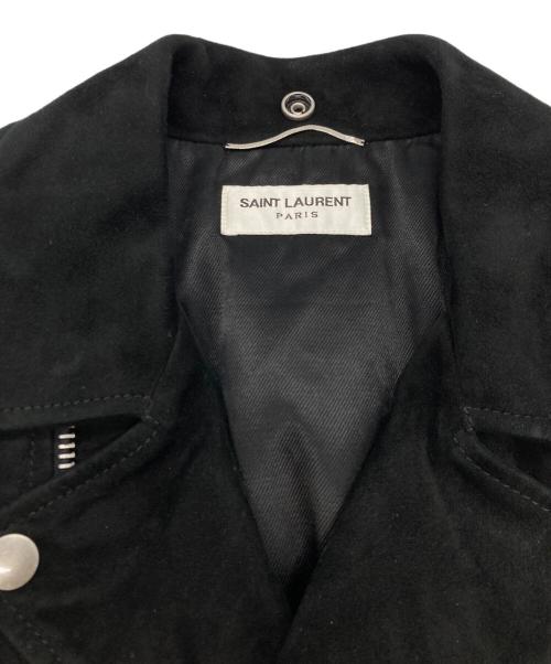 Saint Laurent Paris（サンローランパリ）Saint Laurent Paris (サンローランパリ) スエードレザーライダースジャケット ブラック サイズ:44の古着・服飾アイテム