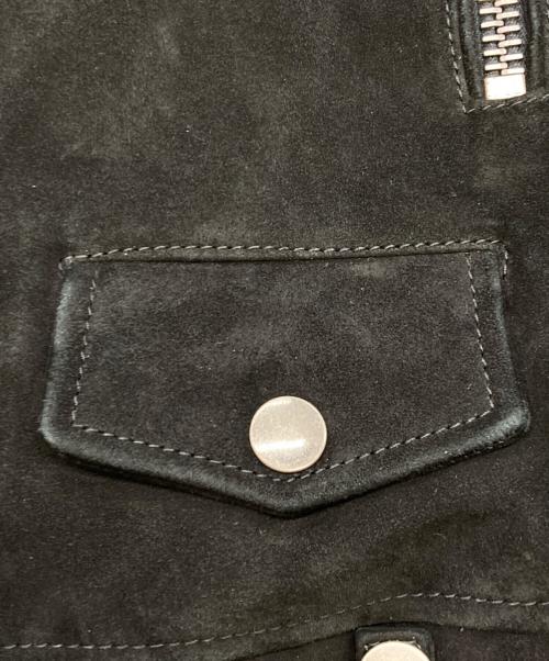 Saint Laurent Paris（サンローランパリ）Saint Laurent Paris (サンローランパリ) スエードレザーライダースジャケット ブラック サイズ:44の古着・服飾アイテム