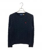 POLO RALPH LAURENポロ・ラルフローレン）の古着「ケーブルニット」｜ネイビー