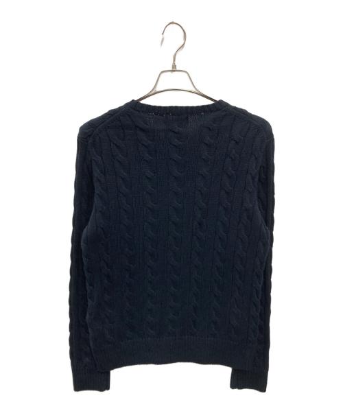 POLO RALPH LAUREN（ポロ・ラルフローレン）POLO RALPH LAUREN (ポロ・ラルフローレン) ケーブルニット ネイビー サイズ:Sの古着・服飾アイテム