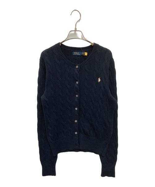 POLO RALPH LAUREN（ポロ・ラルフローレン）POLO RALPH LAUREN (ポロ・ラルフローレン) ケーブルニットカーディガン ネイビー サイズ:L 未使用品の古着・服飾アイテム