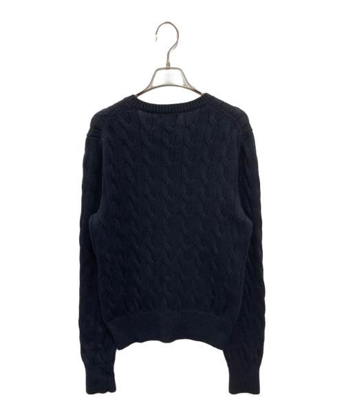 POLO RALPH LAUREN（ポロ・ラルフローレン）POLO RALPH LAUREN (ポロ・ラルフローレン) ケーブルニットカーディガン ネイビー サイズ:L 未使用品の古着・服飾アイテム