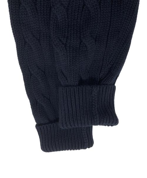POLO RALPH LAUREN（ポロ・ラルフローレン）POLO RALPH LAUREN (ポロ・ラルフローレン) ケーブルニットカーディガン ネイビー サイズ:L 未使用品の古着・服飾アイテム