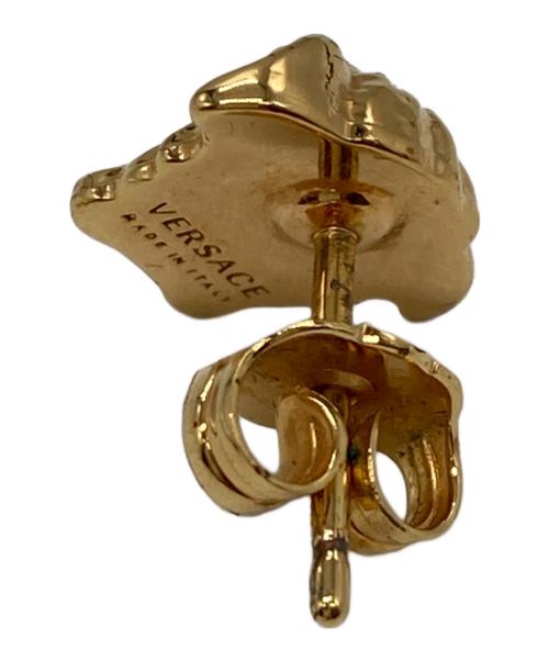 VERSACE（ヴェルサーチェ）VERSACE (ヴェルサーチェ) メデューサロゴピアス ゴールドの古着・服飾アイテム