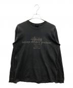 stussy×DOVER STREET MARKETステューシー×ドーバー ストリート マーケット）の古着「15TH PIG DYE LS TEE」｜ブラック
