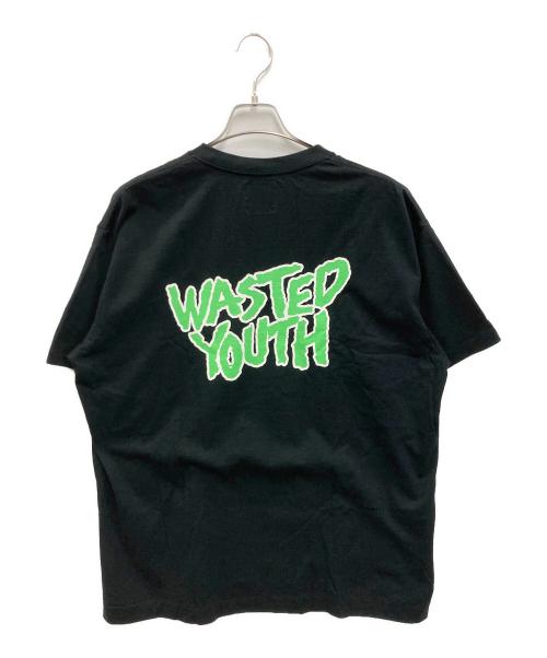 WASTED YOUTH（ウェイステッドユース）WASTED YOUTH (ウェイステッドユース) プリントTシャツ ブラック サイズ:XXLの古着・服飾アイテム