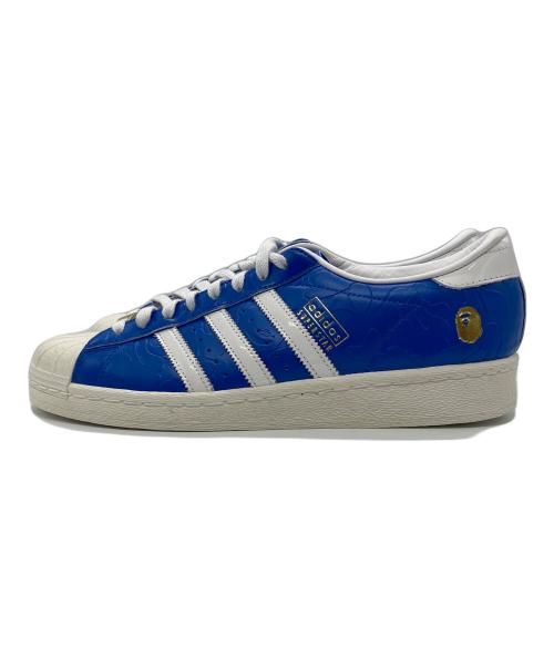 adidas（アディダス）adidas (アディダス) A BATHING APE (アベイシングエイプ) SUPERSTAR V BAPE ブルー サイズ:28.5cmの古着・服飾アイテム
