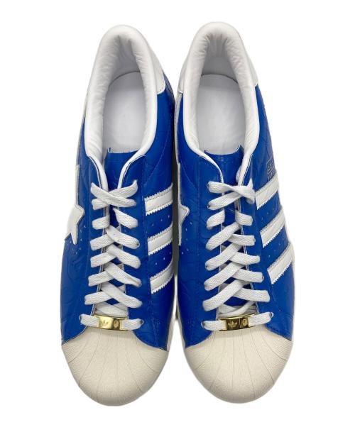 adidas（アディダス）adidas (アディダス) A BATHING APE (アベイシングエイプ) SUPERSTAR V BAPE ブルー サイズ:28.5cmの古着・服飾アイテム