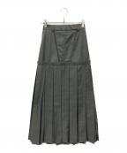 AULA AILAアウラアイラ）の古着「BOX PLEATS SKIRT」｜グレー